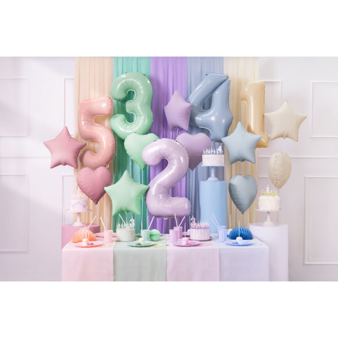 Folijski balon zvezda 48 cm mat modro megličasto modra