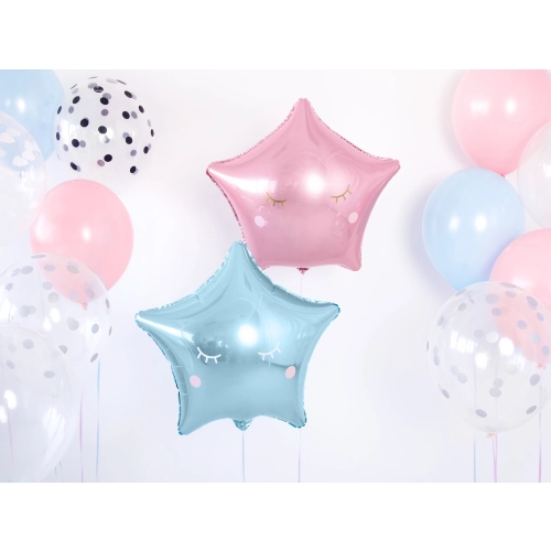 Balon folie stea 48 cm – metalic albastru deschis