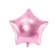 Folijski balon zvezda 48 cm – svetloroza metalik