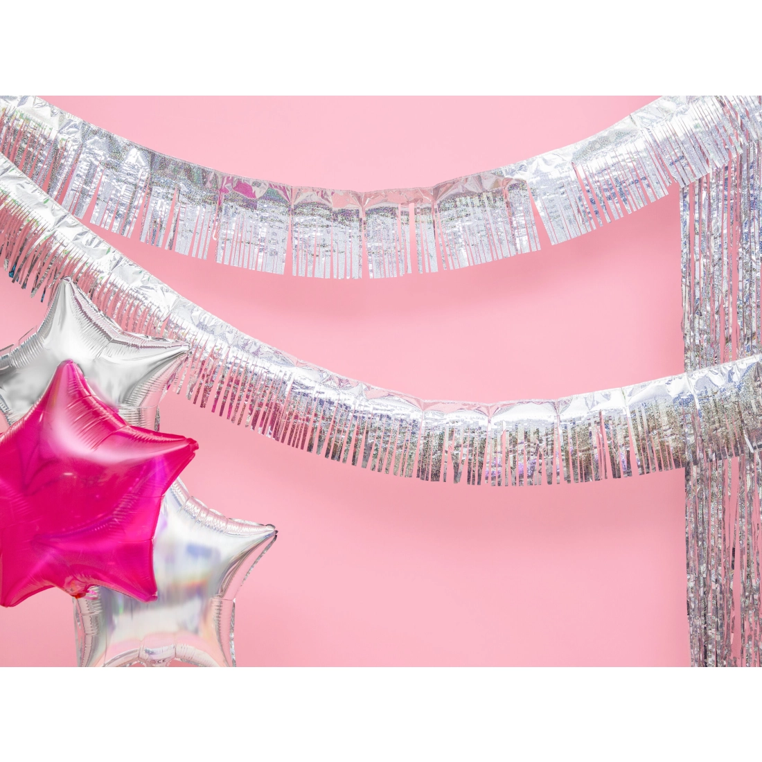 Folijski balon zvezda mavrični, 48 cm – iridescentni okras