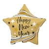 Folijski balon zvijezda Happy New Year mat zlatni