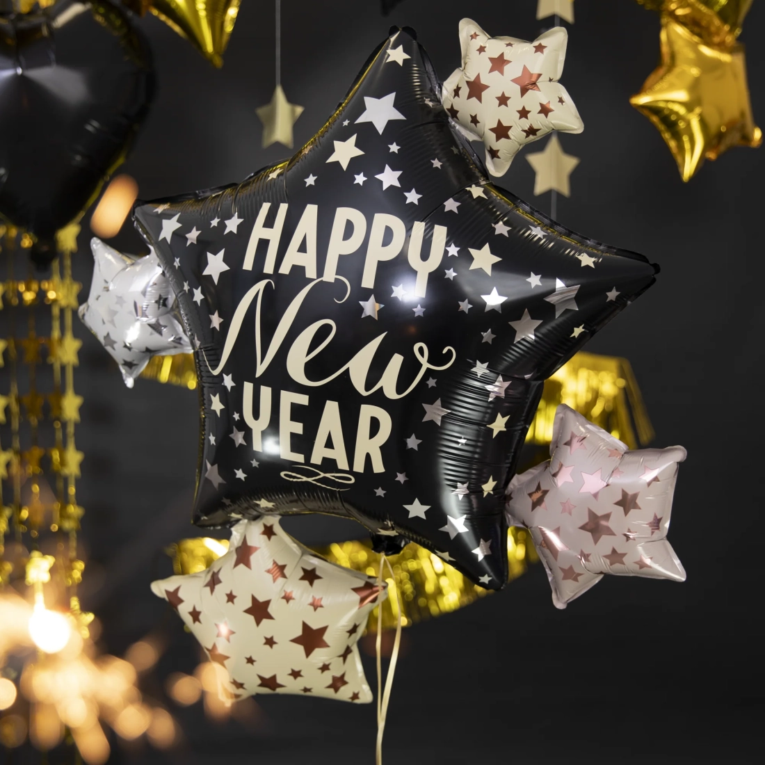 Balon od folije zvijezda Happy New Year
