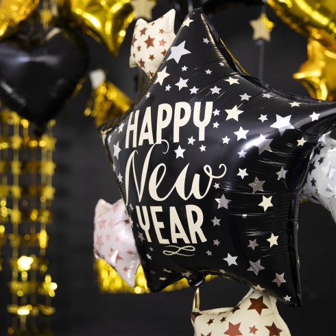 Balon od folije zvijezda Happy New Year