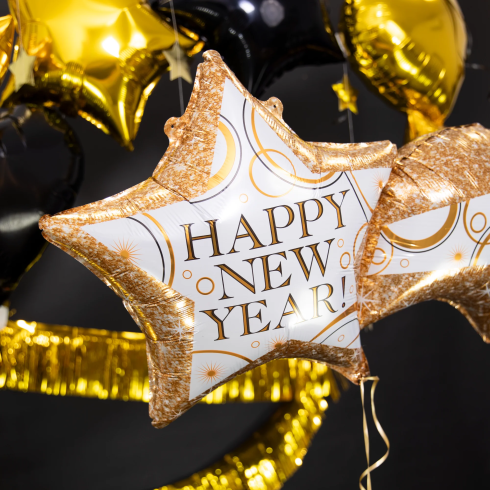 Folijski balon zvijezda za novogodišnju zabavu 106x55 cm