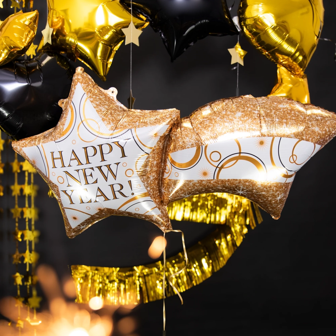 Balon folie în formă de stea pentru Anul Nou 106x55 cm