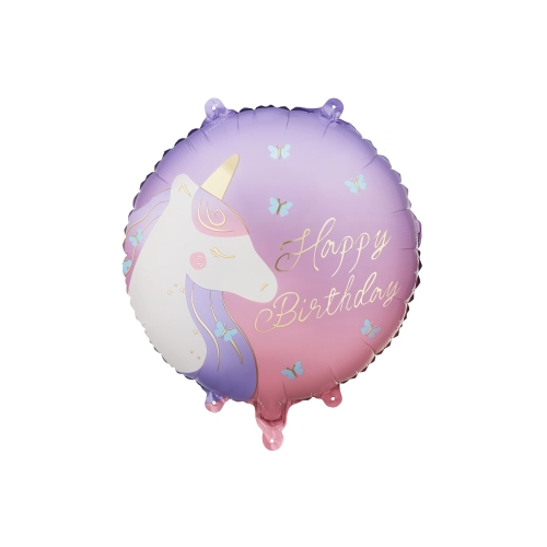 Balon din folie Unicorn Happy Birthday 35×35 cm