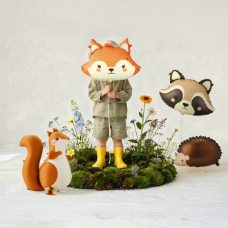 Šetkasti hodajući folija balon, smeđi