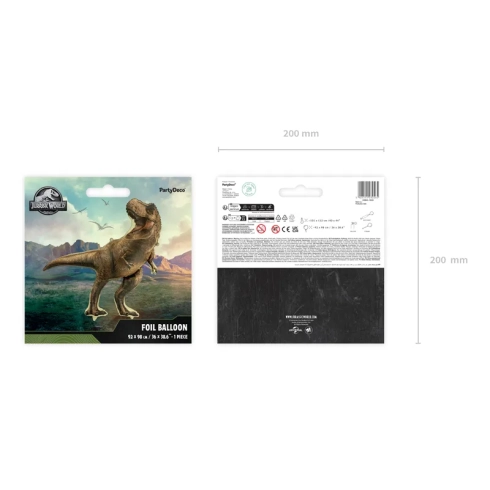 Fóliový balón Jurassic World T-Rex hnedý