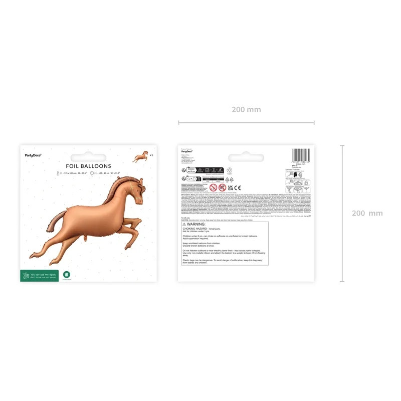 Fólia léggömb barna ló 125x100 cm – levegővel és héliummal is használható