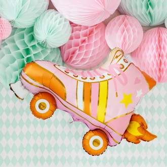 Folijski balon Rolarji rožnati, 74 × 51 cm – zabavna dekoracija