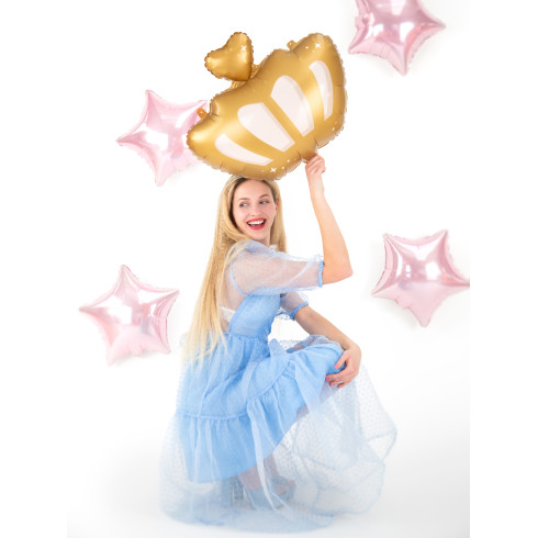 Folijski balon zlata krona 52x42 cm – dekoracija za praznovanje