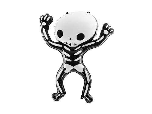Balon folie schelet negru 84x100 cm – decorațiune de Halloween