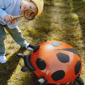 Folijski balon Pikapolonica rdeča 85 x 83 cm – primeren za helij in zrak
