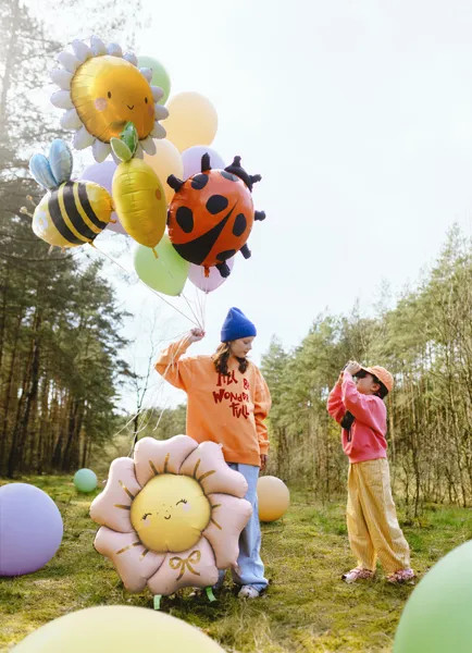 Folijski balon Pikapolonica rdeča 85 x 83 cm – primeren za helij in zrak