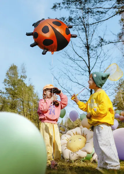 Folijski balon Pikapolonica rdeča 85 x 83 cm – primeren za helij in zrak