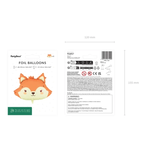 Folijski balon lisica narančasta