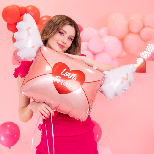 Fóliový balón list Love Forever na oslavu