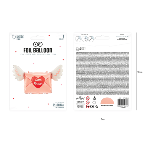 Fóliový balón list Love Forever na oslavu