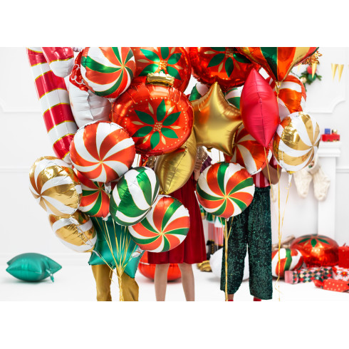 Fólia lufi Lollipop, matt, piros-zöld, 35 cm Fólia lufi Lollipop, matt, piros-zöld, 35 cm