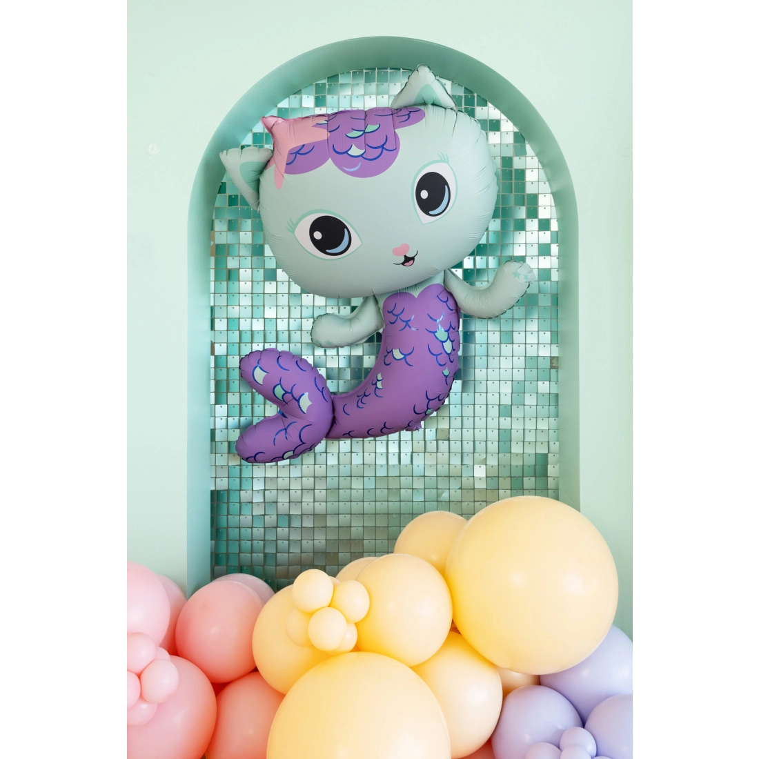 Balon folie Pisicuță sirenă 80x82 cm