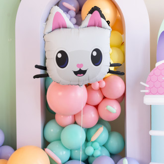 Cica Fej Fólia Lufi 65x57 cm – Héliummal vagy levegővel