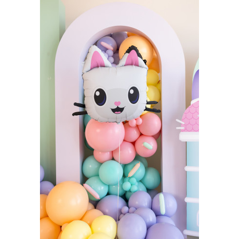 Cica Fej Fólia Lufi 65x57 cm – Héliummal vagy levegővel