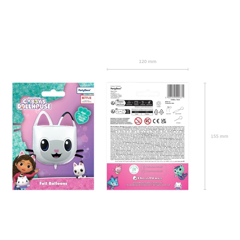 Balon folie Pandy Paws pisicuță 65x57 cm