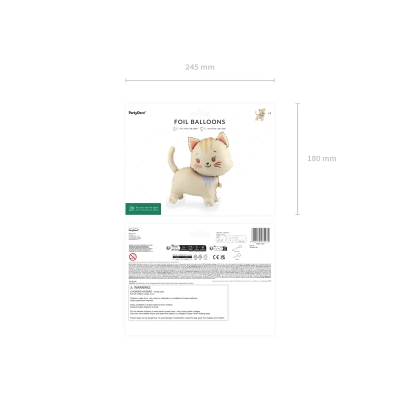 Fólia lufi cicamica kerekeken, bézs