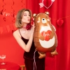 Fóliový balón medvedík srdce Love