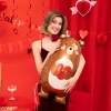 Fóliový balón medvedík srdce Love