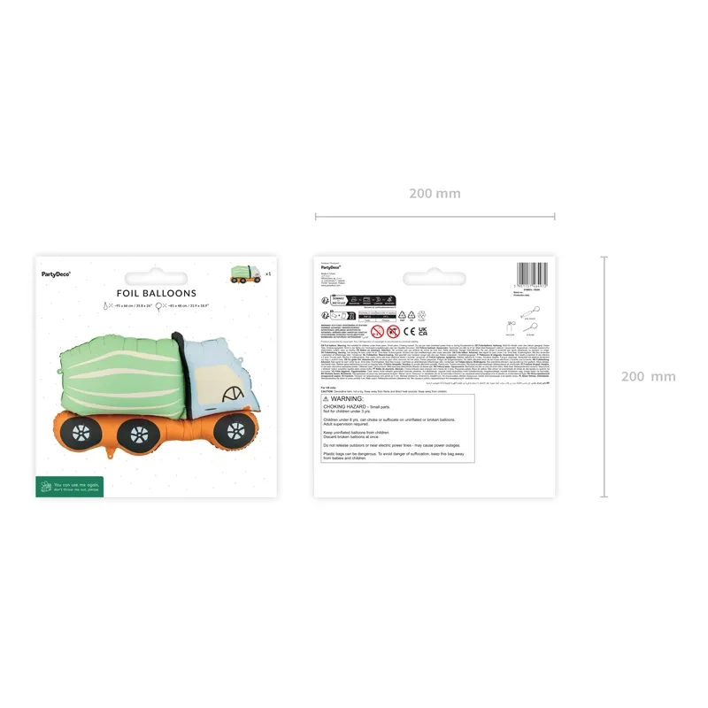 Folijski balon betonski mešalnik, mix barv