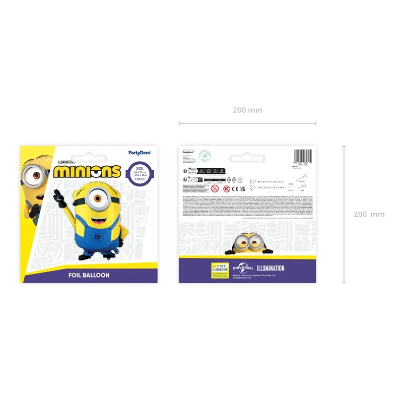 Palloncino in foil Minion Mel blu-giallo