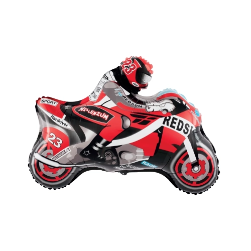 Fóliový balón motorka červená na párty