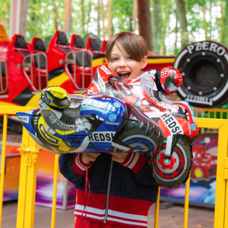 Fóliový balón motorka červená na párty