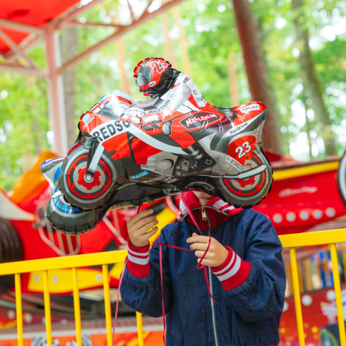 Fóliový balón motorka červená na párty