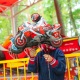 Fóliový balón motorka červená na párty