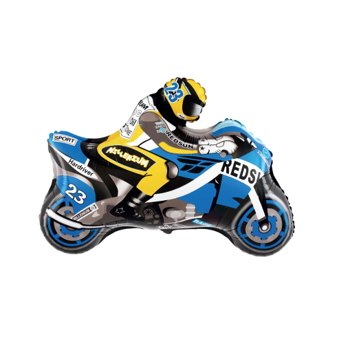 Fóliový balón motorka modrá