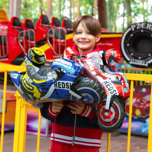 Fóliový balón motorka modrá