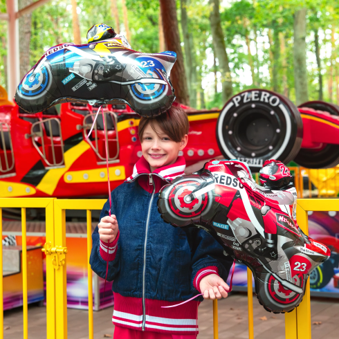 Fóliový balón motorka modrá