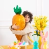 Balon din folie în formă de morcov portocaliu-verde pentru petrecere