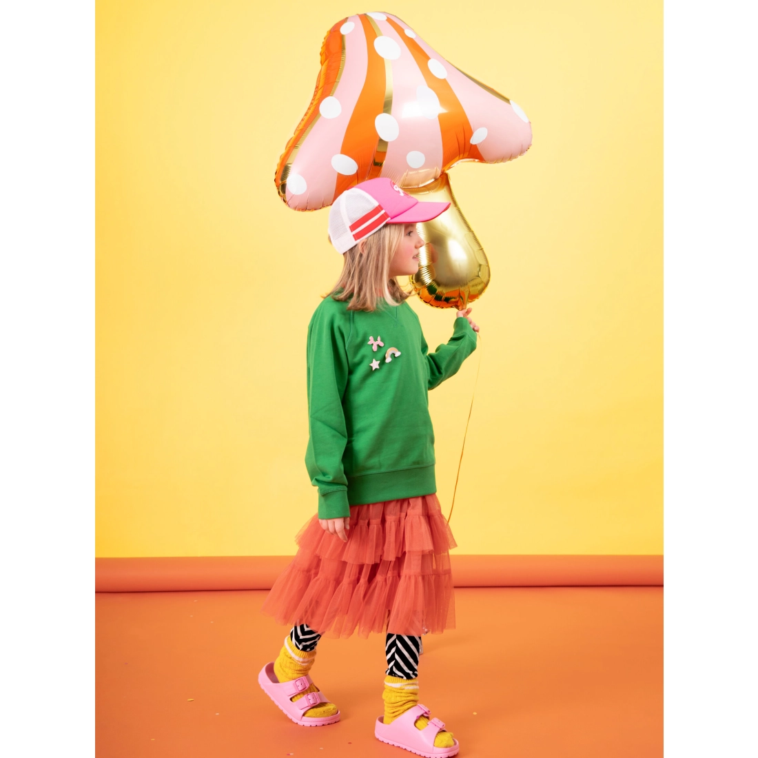 Balon folie Ciupercuță 66x75 cm – mix mat de culori cu imprimeu auriu