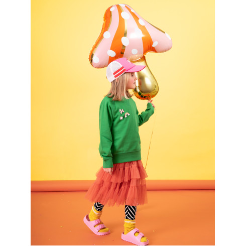 Folijski balon Rdeča mušnica 66 × 75 cm – mat mešanica barv z zlatim tiskom