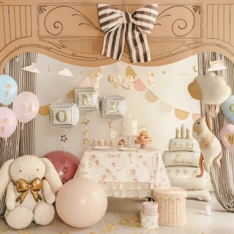 Fóliový balón myška s balónikmi mix farieb