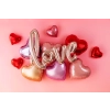 Balon din folie cu inscripția Love rose gold pentru petrecere