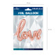 Fóliový balón nápis Love rose gold na párty