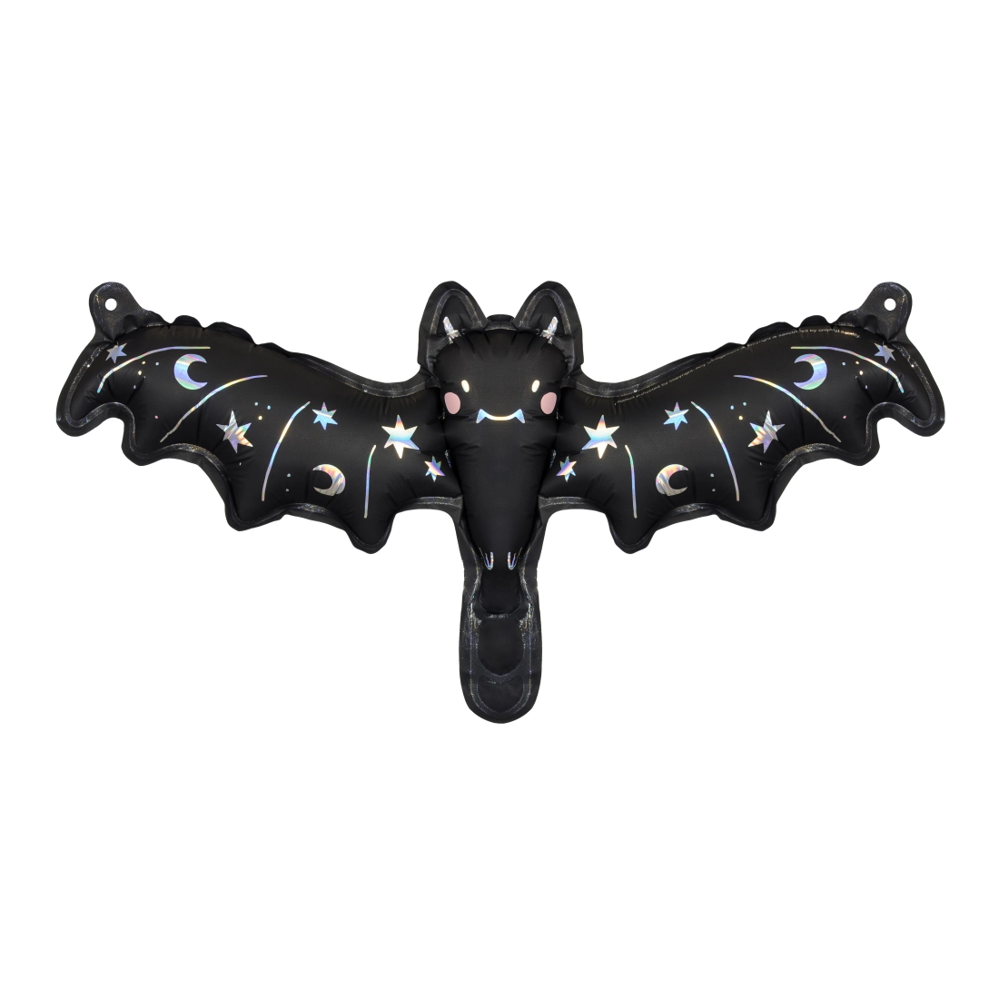 Balon folie liliac negru cu imprimeu holografic 40,5 cm