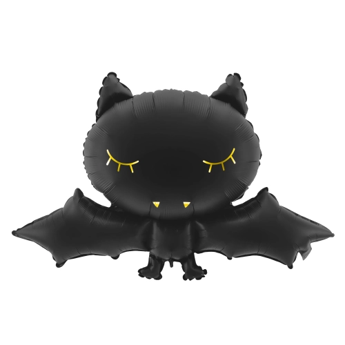 Balon folie liliac negru cu imprimeu, 80x52 cm – decorațiune pentru petrecere