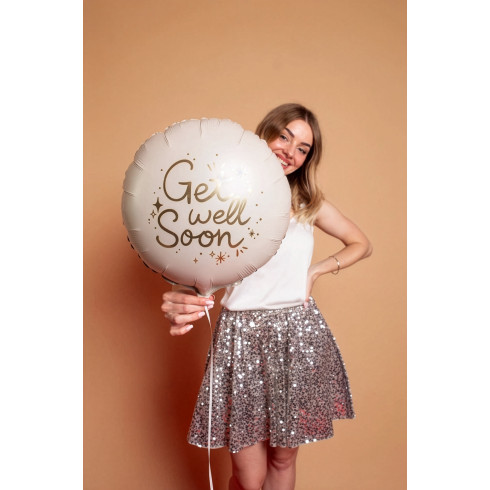 Okrugli folijski balon Get Well Soon, razne boje