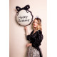 Fóliový balón okrúhly Happy Birthday mix farieb