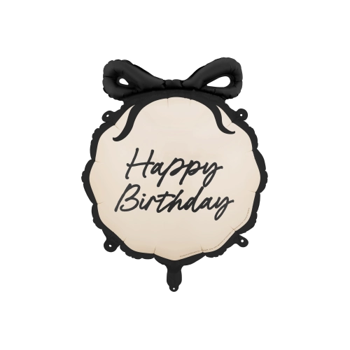 Okrogel folijski balon Happy Birthday, mešanica barv